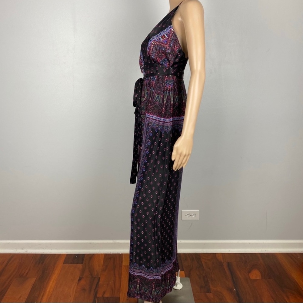 NEW FREE PEOPLE PRINTED WRAP-EFFECT JUMPSUIT - Picture 5 of 8